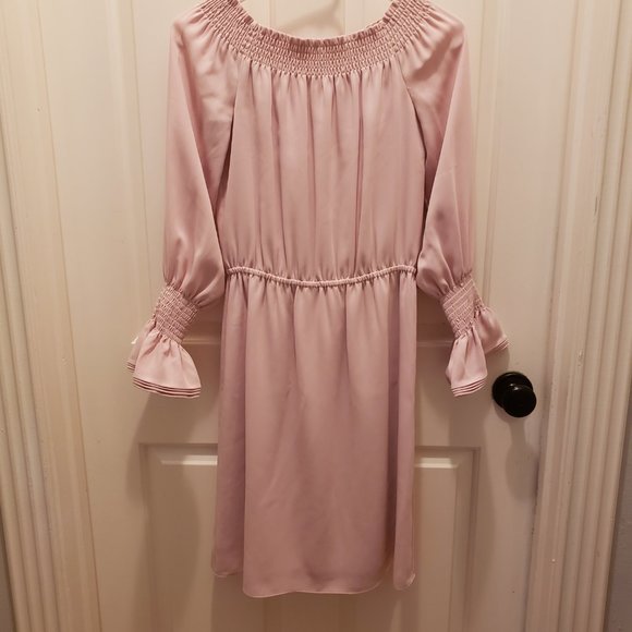 Mika Mindel -Off Shoulder Dress -Light Pk -Sz S - Picture 2 of 7
